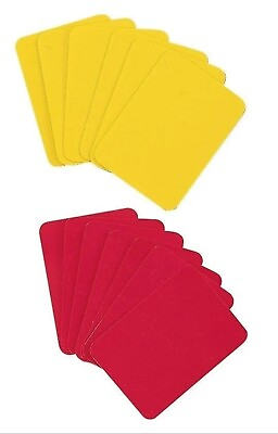 #ad New Champion Sports Soccer Officials Referee 1 RED 1 YELLOW Penalty CARDS RWCD $15.00