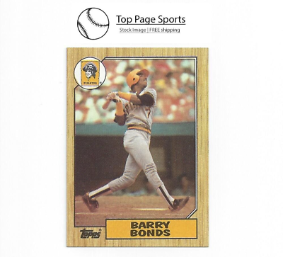 #ad Barry Bonds #320 Rookie 1987 Topps Pittsburgh Pirates FREE shipping RC $2.75