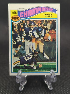 #ad 1976 NFC Championship 1977 Topps #527 Football Card $2.99
