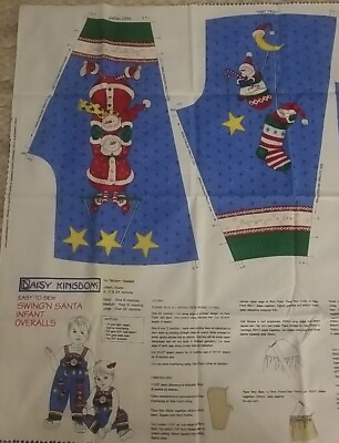 #ad Brand New Daisy Kingdom Swingn Santa Infant Overalls Fabric 6 12 24 Mo Christmas $15.99