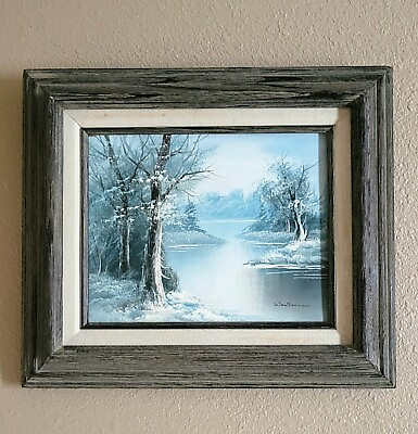 #ad vintage oil painting signed by Weatherman $54.99