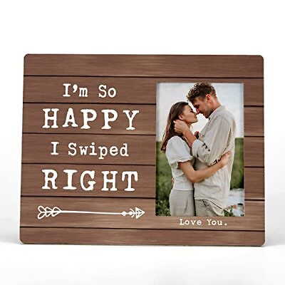 #ad FONDCANYON I’m So Happy I Swiped Right Picture Photo FrameFunny Online Dating... $26.91