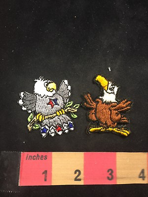 #ad 2 Patches Bald Eagle Pair Of Eagle Patch Lot 89XE $5.89