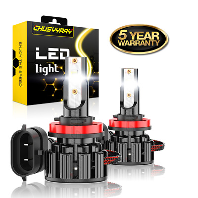 #ad 2pc CSP H11 H9 H8 LED Headlight Bulb Kit Low Beam Fog Light 6000K 7600LM 50W $21.99
