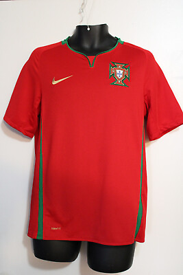 #ad Nike Portugal Soccer Football Jersey Kit 2008 2010 Home Red Men#x27;s Size Small C $49.99