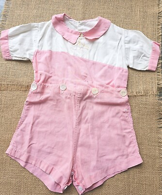 #ad Vintage 1970s Baby Toddler Clothes Boys 2 Pc Boys Shirt Girls Slip $14.99