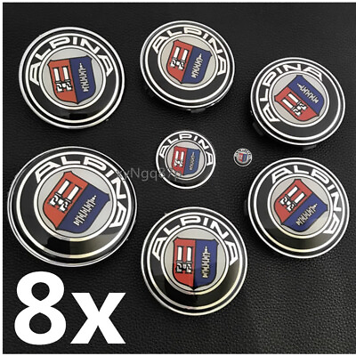 #ad 8x AUTO Front Hood Rear Badge Steering Wheel Cap Key Emblem for ALPINA B7 B3 B6 $26.92