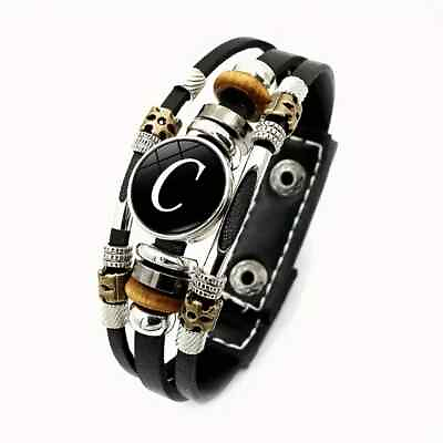 #ad Multilayer Braided Bangle Punk Style C Bangle Leather Bracelets Men Trendy Gifts $13.98