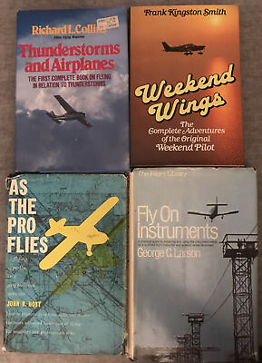 #ad 4 Flying Pilot Aeronautics Books￼ ￼Hardbacks DJ Collins Smith Hoyt Larson $30.00