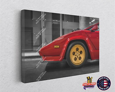 #ad Lamborghini Red Sports Car Poster Canvas Print Art Home Décor Wall $202.40