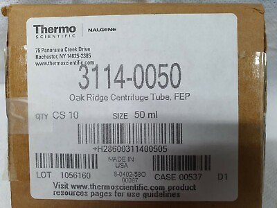 #ad Thermo Scientific Nalgene 3114 0050 × 3 Box Round bottom tubes; 3114 0010 × 2box $1100.00