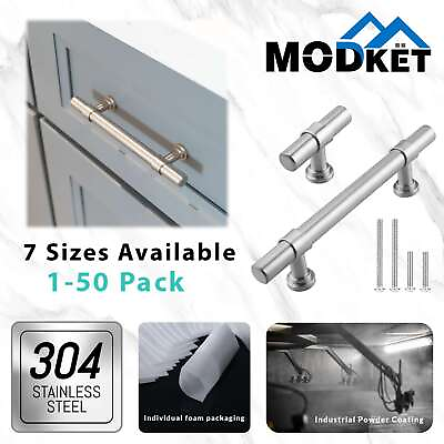 #ad #ad Brushed Nickel Modern Cabinet Handles Bar Pulls Kitchen Hardware Stainless Steel $58.40