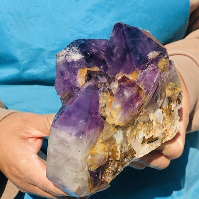#ad 1350G Natural Amethyst Cluster Purple Quartz Crystal Rare Mineral Specimen 173 $130.00