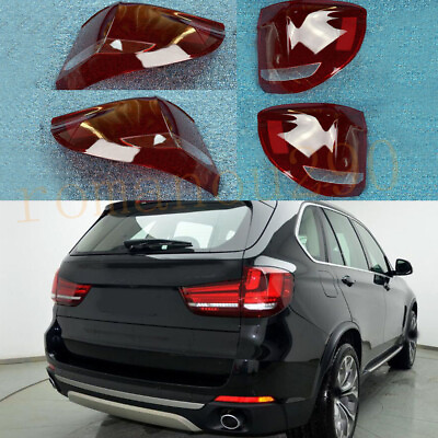 #ad For BMW X5 2014 2018 Red Lens Rear Tail Lights Lens Cover Shell Left right 4pcs $196.50