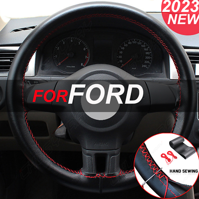#ad 15quot; Steering Wheel Cover Genuine Leather For Ford $29.99
