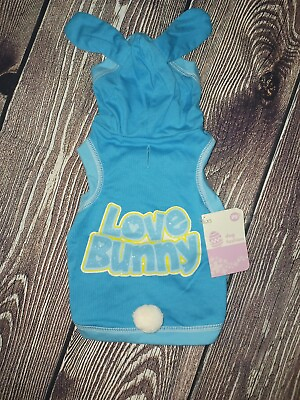 #ad NWT PS Blue Dog Hoodie XS quot;LOVE BUNNYquot; Cute $13.95