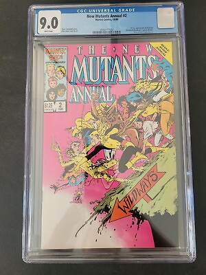 #ad THE NEW MUTANTS ANNUAL #2 CGC 9.0 GRADED 1986 1ST APPEARANCE OF PSYLOCKE in US $99.99