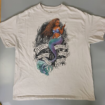 #ad Rare Disney Shirt Dark Colored Ariel The Little Mermaid By Jerry Leigh XL $75.00