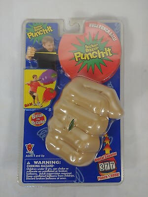 #ad 2003 Socker Bopper Punch It Inflatable Ball w Digital Punch Counter NOS Sealed $18.99