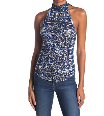 #ad FREE PEOPLE Womens Tank Top Madagascar Blue Size XS OB1138458 GBP 29.99