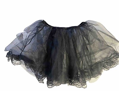 #ad Black Tulle Skirt Girls Size M $3.74