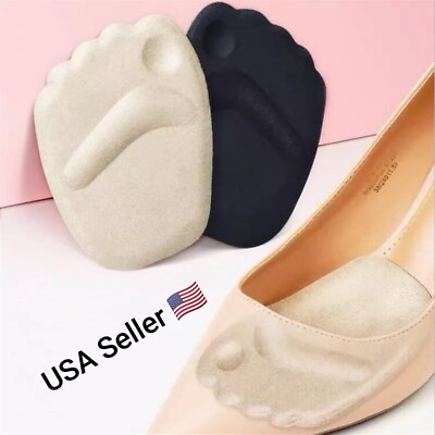 #ad 1 pair Forefoot Insoles Shoes Sponge Pads High Heel Soft Insert Anti Slip Foot $3.99