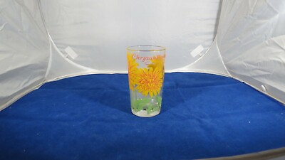 #ad Chrysanthemum Peanut Butter Glass Glasses Drinking Kitchen $10.99