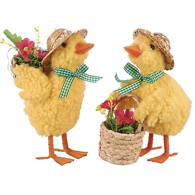 #ad Primitives by Kathy Spring Ducks Set 2 Critter Easter Decor Decoration Felt Mice $19.99
