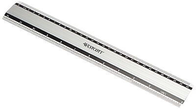 #ad Westcott E 10191 00 12quot; 30cm Aluminum Ruler 30 cm $15.65