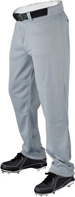 #ad Wilson Classic Relaxed Fit Polyester Warp Knit Baseball Pants Gray YOUTH XS $14.99
