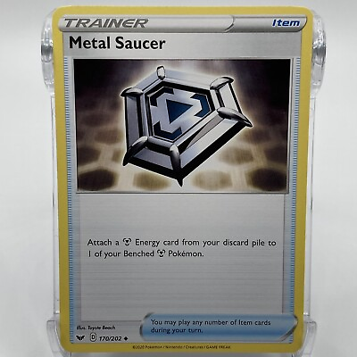 #ad Metal Saucer Non Holographic Uncommon Item 170 202 Pokémon TCG Sword amp; Shield NM $1.03