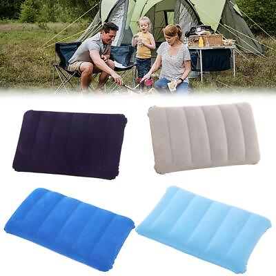 #ad Inflatable Neck Pillow Hiking Beach Car Airplane Air Pillows Portable Outdoor U8 $3.56