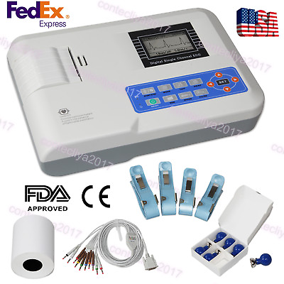 #ad #ad CE FDA 12 LEAD EKG CONTEC Digital Single Channel Machine ECG100Gprinterpaper $229.00