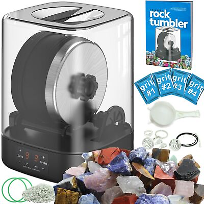 #ad 3.1LB Capacity Professional Rock Tumbler Kit with Cover Ultra Durable TPU Be... $120.87