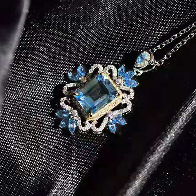 #ad 925 Silver Women Wedding Necklace Pendant Pretty Cubic Zirconia Jewelry C $4.65