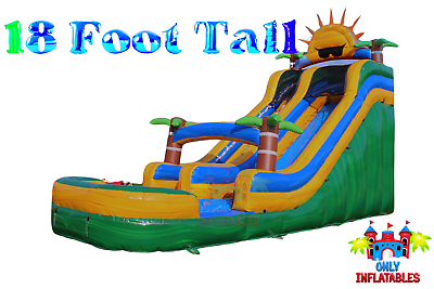 #ad Commercial Grade Inflatable Water Slide with pool 18ft Tall With 2HP Blower $4888.88
