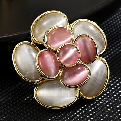 #ad Exquisite Women Elegant Camellia Opal Pins Brooches Fashion Wedding Accessories $6.53
