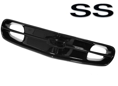 #ad 1998 2002 Camaro SS SLP Style Gloss Black Front Bumper Grille amp; Silver SS Emblem $305.00