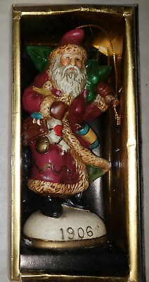 #ad #ad 1906 Memories Of Santa Christmas Ornament In Box Hand Painted FREE SHIPPING $14.00