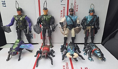 #ad Vintage 80#x27;s SECTAURS Waspax Skito Zak Mantor Action Figures With Accessories $114.99