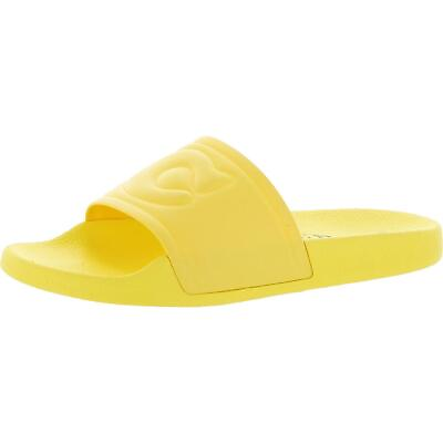 #ad Coach Womens Ulla Rubber Slide Yellow Pool Slides Shoes 5 Medium BM BHFO 9659 $82.00