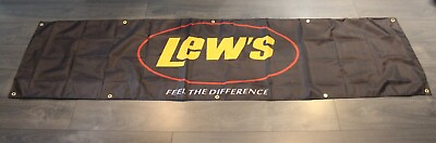 #ad Lew#x27;s Fishing Banner Flag Lews Big Giant Huge 2x8 feet Rod Reel Fish Fisherman $15.57