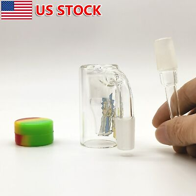 #ad 1x 14mm Premium 90°Glass Ash Catcher Bowl for Hookah Shisha Silicone Container $10.99