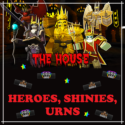 #ad THE HOUSE TD Tower Defense ROBLOX HEROES SHINIES amp; URNS $10.00