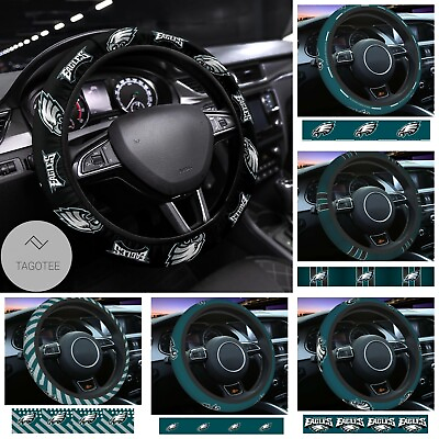 #ad Philadelphia Eagles Car Steering Wheel Covers Waterproof Auto Accessories Gift $17.09