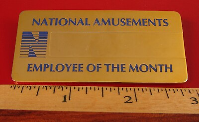 #ad VINTAGE NATIONAL AMUSEMENT RIDE CARNIVAL CIRCUS EMPLOYEE OF THE MONTH BADGE $45.00