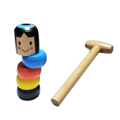 #ad Unbreakable Wooden Man Toy Funny Trick Toy Kids Gift $9.13