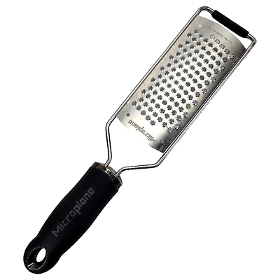 #ad Microplane Gourmet Series Fine Cheese Grater Rubber Black Grip Handle Precision $9.77