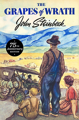 #ad THE GRAPES of WRATH John Steinbeck 75Th Anniversary Hardcover Edition *New* $28.07