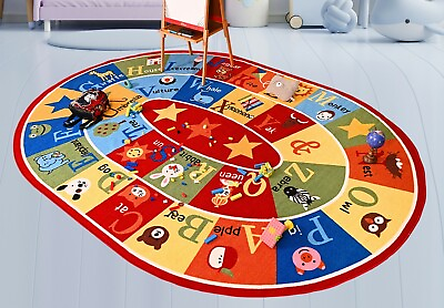 #ad 3#x27;3quot;x5#x27; Kids Oval ABC Educational Animals Children Anti Skid play Area Rug 745 $34.99
